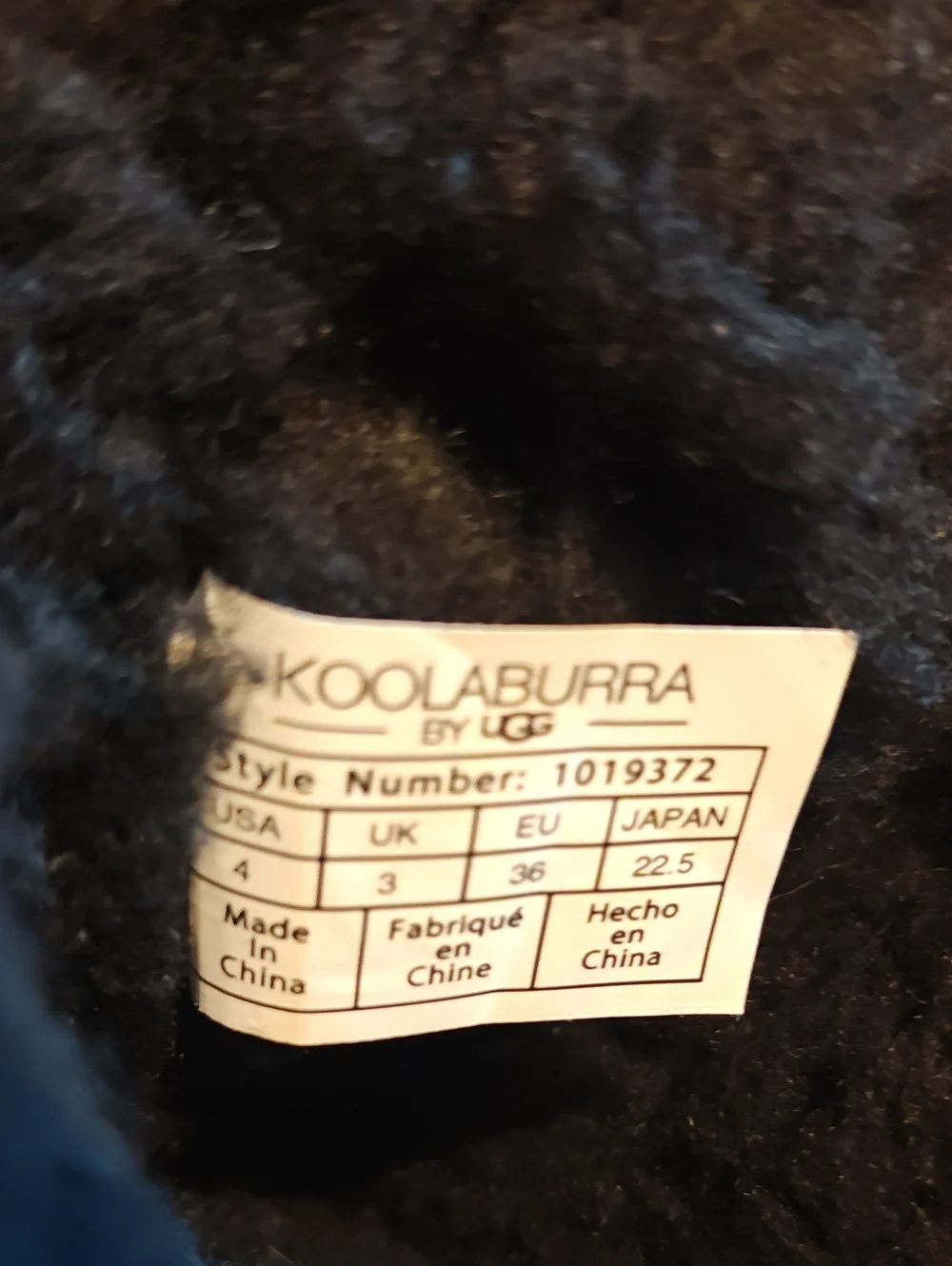 UGG Koolaburra Black Faux-Fur Bow Kids Boots